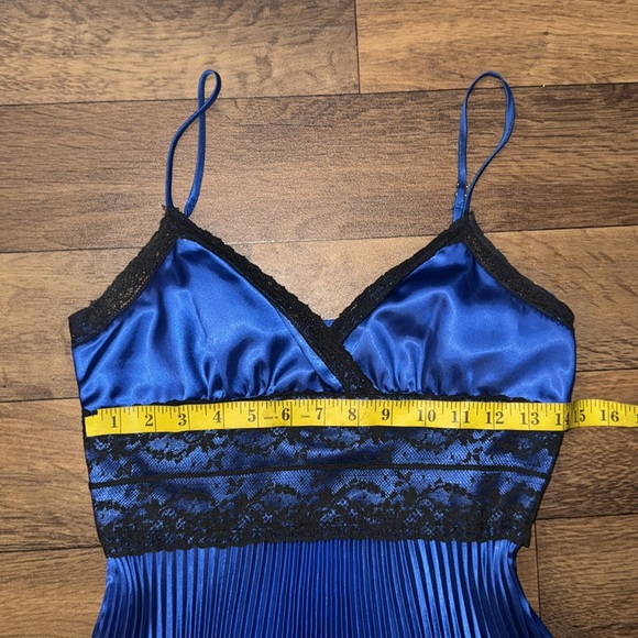 Betsey Johnson New York Size 4 Vintage Accordion Pleats Cobalt Blue Dress Y2K - Picture 14 of 17